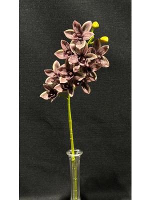 Greeneye Home Yapay Sipidyum Orkide Mor 65 cm