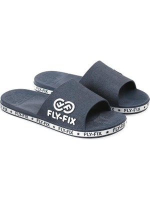 Fly-Fix Kadın Kaymaz Terlik Lacivert Renkli Düz Topuklu Ev İçin Rahat Kullanım