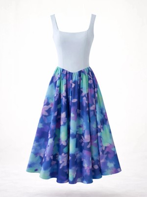Retrobird 50S Belle Corset Midi Elbise Kadın Turkuaz