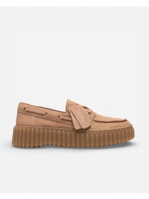Clarks Torhill Boat Beige Suede Kadın Bej Günlük Ayakkabı 26186301