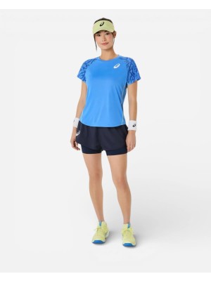 Asics Game Ss Top Kadın Mavi Kısa Kollu Tshirt 2042A351-401