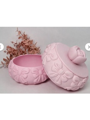 Lotus Home Fiyonk Desenli Kapaklı Takı Kutusu – Dekoratif Makyaj & Aksesuar Organizer