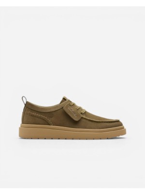 Clarks Polden Moc Olive Canvas Erkek Yeşil Günlük Ayakkabı 26186615