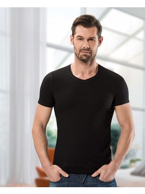 Anıt V Yaka Modal Yarım Kollu Erkek Atlet 1204