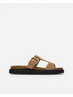 Clarks Aristella West Warm Sand Suede Kadın Bej Terlik 26185811