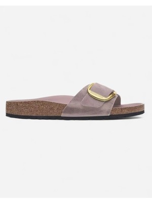 Birkenstock Madrid Big Buckle Oiled Leather Kadın Mor Terlik 1029300