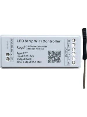 Tuya Destekli Wifi Kontrollü Cct-Tunable Şerit LED Kontrol Devresi 5-24V