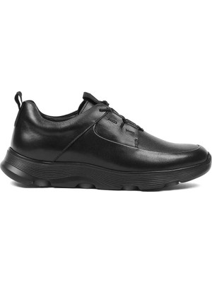 Celal Gültekin Erkek Siyah Deri Sneaker