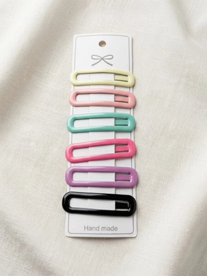 Retrobird Pastel Minimal Toka Seti – 6’lı Kadın Çok Renkli