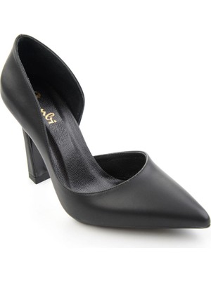 Bambi Siyah  Kadın Klasik Topuklu Ayakkabı K01712157809