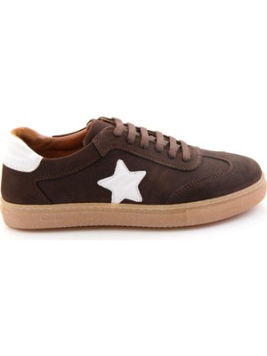 Bambi Kahve Hakiki Deri Kadın Sneaker K01045050301