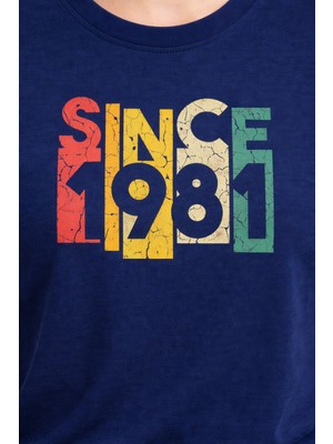 Minblu 1981 Temalı Indigo Tişört