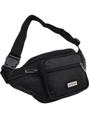 Seventeen Siyah Çok Gözlü Bel Çantası (3432)  - 31cm x 14cm Ebat