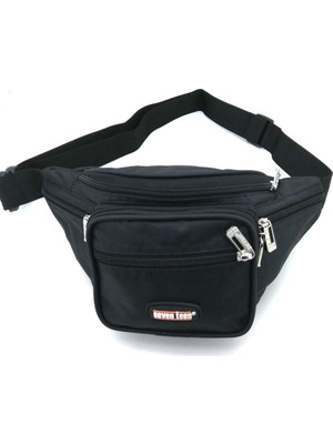 Seventeen Siyah Çok Gözlü Bel Çantası (3432)  - 31cm x 14cm Ebat