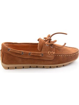 Bambi Taba Hakiki Deri Kadın Loafer Ayakkabı K01680000302