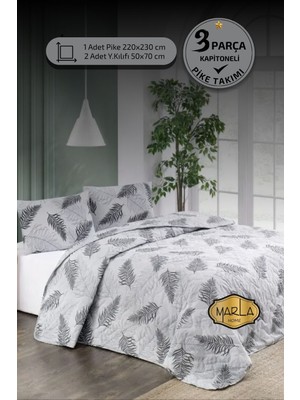 Marla Home Çift Kişilik Pike Takımı | Battal Boy | 220X230 cm | Çok Amaçlı Yatak Örtüsü & Battaniye
