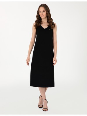 Pierre Cardin Kadın Siyah A Kesim Örme Elbise 50308266-VR046