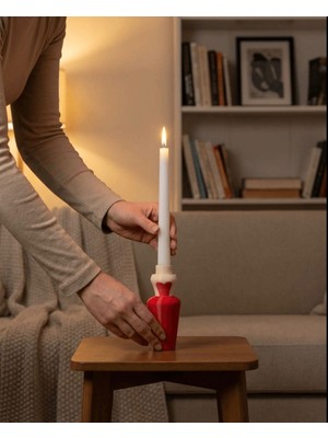 Iconıc Lady No2 Kırmızı Dekoratif Hediyelik Şamdan