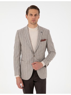 Pierre Cardin Erkek Bej Ex. Slim Fit Ceket 50291936-VR011