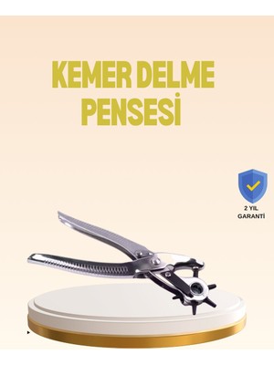 Uravas Store Profesyonel Deri Delme Pensesi Döner Başlıklı Kemer 6 Fonksiyonlu