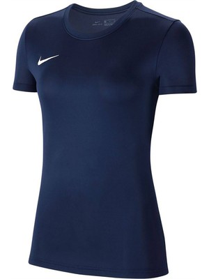 Kadın Nike Park VII Jersey Mavi T-Shirt Günlük Kullanım İçin Rahat Kesim Tasarım BV6728-410