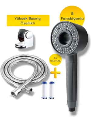 Filtreli Duş Seti Ultra Lüks Kireç Önleyici ve Su Tasarruflu