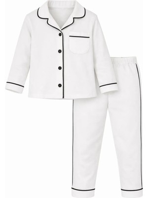 Bubito Bebek&Çocuk Alt Üst Pijama Takım - Beyaz