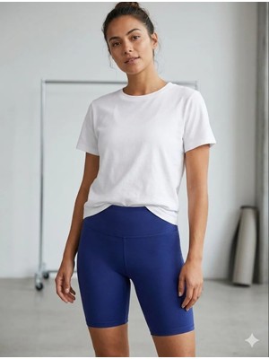 Biricik İç Giyim Dalgıç Kumaş Spor Şort Tayt Lacivert