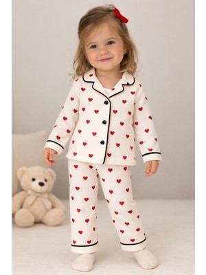 Bubito Kalpli Kız Bebek Pijama Takım 2'li Siyah Beyaz Rahat Kullanım İçin Özel Tasarım