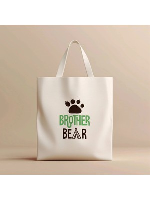 Hobi Hediye Brother Bear Temalı Ayı Pençesi Figürlü Bez Çanta