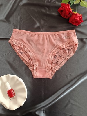 Zena Underwear Ava Arkası Çift Pencereli Fiyonklu Full Dantelli Kadın Iç Giyim Külot