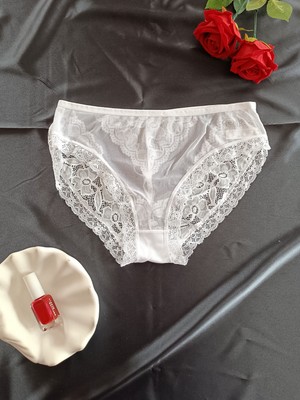 Zena Underwear Ava Arkası Çift Pencereli Fiyonklu Full Dantelli Kadın Iç Giyim Külot