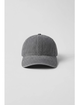 Abluka Online Unisex Basic Yıkamalı Beyzbol Şapka Gri