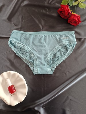 Zena Underwear Ava Arkası Çift Pencereli Fiyonklu Full Dantelli Kadın Iç Giyim Külot