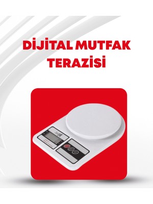 TeknoKapsül 10 kg Kapasiteli LCD Ekranlı Dijital Mutfak Tartıs -
