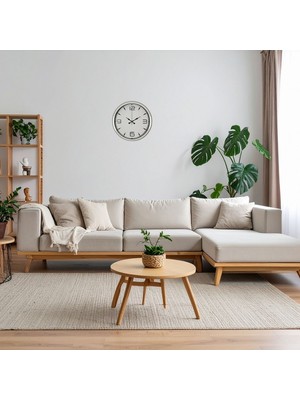 Almira Butik White Index 40 cm Metal Duvar Saati