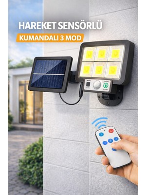 Ecuy Solar Hareket Sensörlü Duvar Lambası 3 Modlu LED Bahçe Aydınlatma Dış Mekan Su Geçirmez Panel