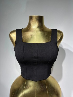 362 Fashion Butik Triko Korse Crop
