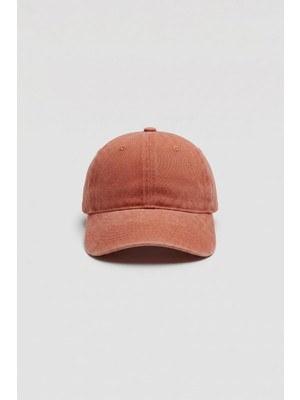 Abluka Online Unisex Basic Yıkamalı Beyzbol Şapka Turuncu