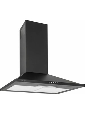 Esty 2240 60CM Duvar Tipi Siyah Davlumbaz 3 Kademe ile Yüksek Emiş Gücü ve Sessiz Çalışma