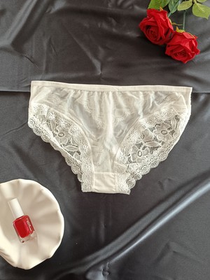 Zena Underwear Ava Arkası Çift Pencereli Fiyonklu Full Dantelli Kadın Iç Giyim Külot