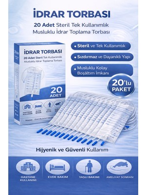 LTG Nova Idrar Torbası Steril Idrar Toplama Torbası 20 Adet