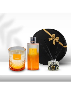 Delicate Amber 300GR Mum & Delicate Amber Kolonya 250ML & Nevin Diffuser 150ML Hediye Seti