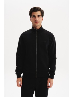 Ar-Ma Erkek Sweatshirt Regular Fit Dik Yaka Tam Fermuarlı %70 Pamuk %30 Polyester 3 Iplik Basic Cepli K30324650702