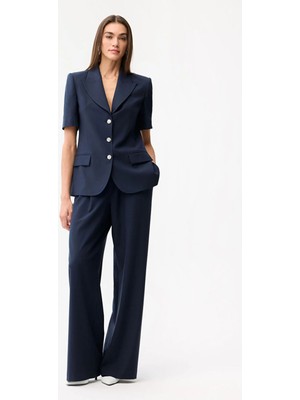 Love My Body Bol Paça Cepli Pantolon Lacivert 153L9849000