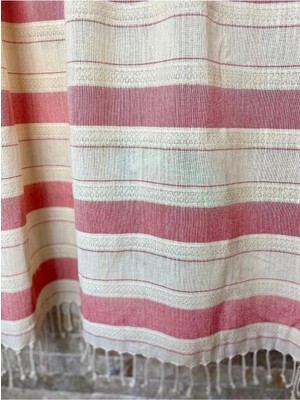 Bohemania Ketenli Pamuklu Kırmızı 90X190 Peştemal