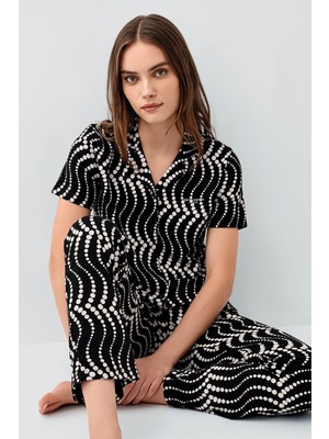 Pierre Cardin 9168 Kadın Önden Düğmeli Pijama Takım