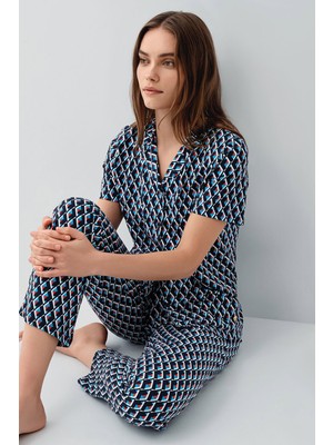 Pierre Cardin 9159 Kadın Önden Düğmeli Pijama Takım