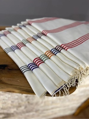 Bohemania El Dokuması Bambu Kırmızı Plaj Peştemali 90X190