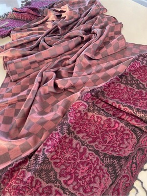 Bohemania Gri Elegansa Omuz Atkısı Kaşmir Dokulu Şık Şal Kasmir Sal (Cashmere)